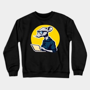 Rat Hacker, Computer Scientist Crewneck Sweatshirt